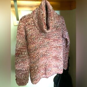 Variegated Cowl Neck Sweater Size S